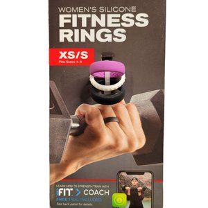 3 Weider Silicone Ring Band Women Set Stackable Gym Sport XS/S 4-6 Purp/Blck/Wht